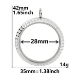 10pcs Stainless Steel DIY Memory Locket Pendant for Necklace