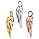 10pcs Stainless Steel Wing Pendant for Jewelry Making DIY Accessories