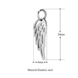 10pcs Stainless Steel Wing Pendant for Jewelry Making DIY Accessories
