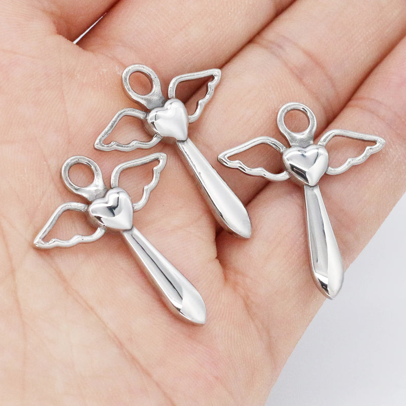 10pcs Stainless Steel Cross Charms Pendant for Jewelry Making