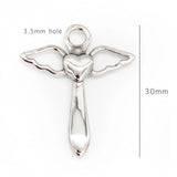 10pcs Stainless Steel Cross Charms Pendant for Jewelry Making