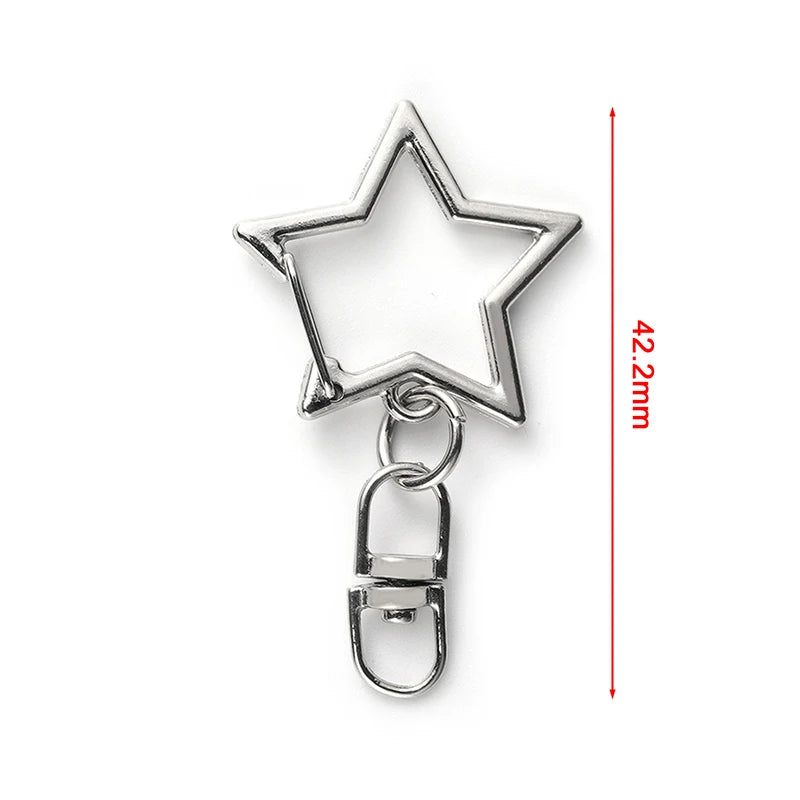 10pcs Star Pentagram Key Chain DIY Accessories