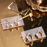 10pcs Stud Earrings Display Clear Acrylic Jewelry Board DIY Store Storage