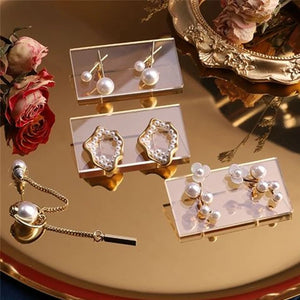 10pcs Acrylic Stud Earrings Display Clear Jewelry Board DIY Accessories Store