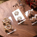 10pcs Acrylic Stud Earrings Display Clear Jewelry Board DIY Accessories Store