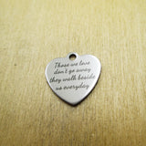 10pcs Walk Beside Us Love Stainless Steel Charms DIY Pendants