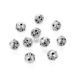 10pcs Tibetan Silver Butterfly Charm Beads 8mm Round Spacer Beads