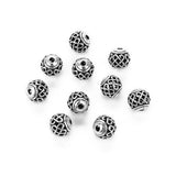 10pcs Tibetan Silver Butterfly Charm Beads 8mm Round Spacer Beads
