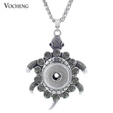 10pcs Tortoise Pendant Snap Button Charms Necklace 18mm NN-292*10