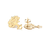 10pcs Stainless Steel Tree Earrings Gold/Silver Tone