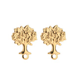 10pcs Stainless Steel Tree Earrings Gold/Silver Tone