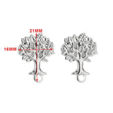 10pcs Stainless Steel Tree Earrings Gold/Silver Tone