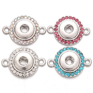 10pcs/lot Two Ears Snap Button Jewelry Accessories Fit 12MM Snap Button Bracelet
