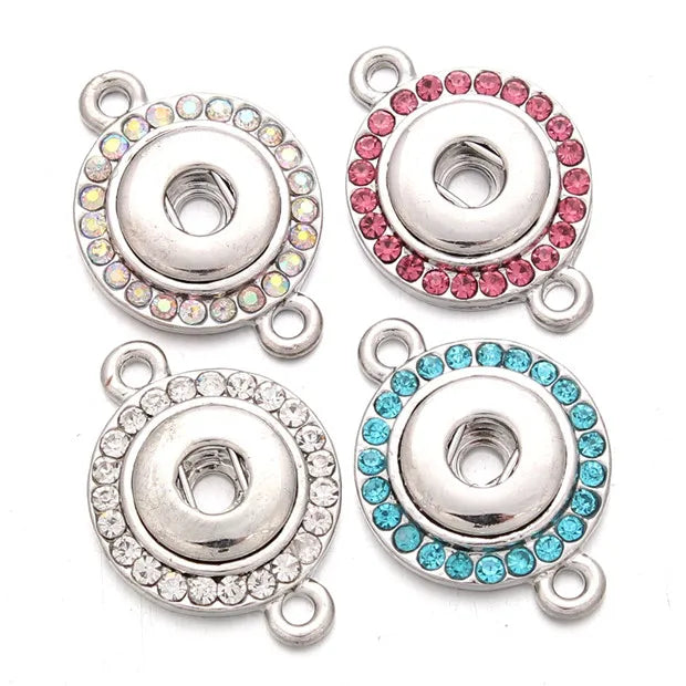 10pcs/lot Two Ears Snap Button Jewelry Accessories Fit 12MM Snap Button Bracelet
