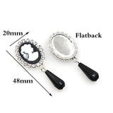 10pcs Resin Beauty Head Rhinestone Buttons Wedding Decor