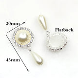 10pcs Resin Beauty Head Rhinestone Buttons Wedding Decor