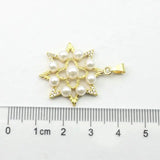 10pcs/lot Pearl Charm, Vintage Zircon Pendant, High-Quality Jewelry Charms