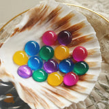 10pcs Vintage Jelly Resin Semi-Pill Earrings Patch DIY Accessories