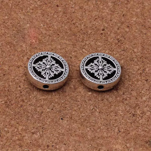 10pcs Tibetan Silver Round Wheel Beads 18x5mm DIY Jewelry Making Findings