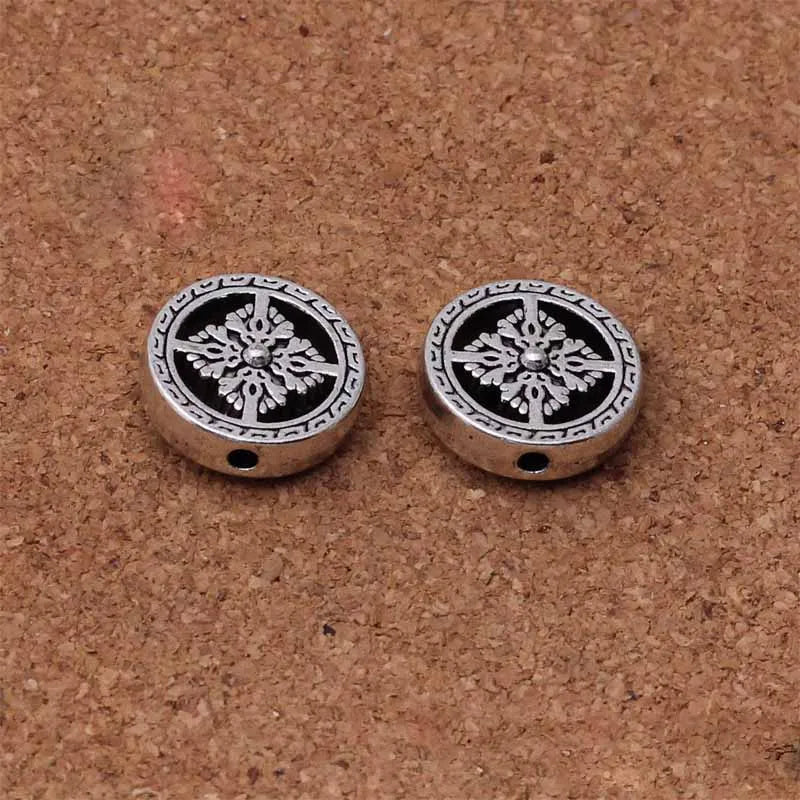 10pcs Tibetan Silver Round Wheel Beads 18x5mm DIY Jewelry Making Findings