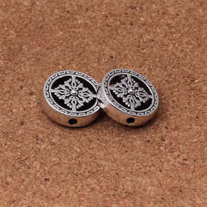 10pcs Tibetan Silver Round Wheel Beads 18x5mm DIY Jewelry Making Findings