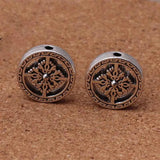 10pcs Tibetan Silver Round Wheel Beads 18x5mm DIY Jewelry Making Findings