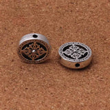 10pcs Tibetan Silver Round Wheel Beads 18x5mm DIY Jewelry Making Findings