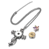 Vocheng Ginger Snap Necklace Cross Pendant with Rhinestone for Mom NN-723*10