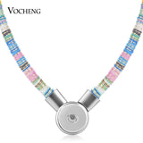 10pcs Vocheng Snap Button Charms Necklace 18mm 12 Colors NN-655*10