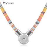 10pcs Vocheng Snap Button Charms Necklace 18mm 12 Colors NN-655*10