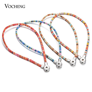 10pcs Vocheng Snap Button Charms Necklace 18mm 12 Colors NN-655*10