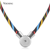 10pcs Vocheng Snap Button Charms Necklace 18mm 12 Colors NN-655*10
