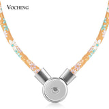 10pcs Vocheng Snap Button Charms Necklace 18mm 12 Colors NN-655*10
