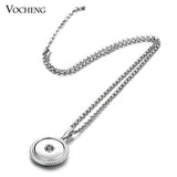 Vocheng Snap Button Round Pendant Necklace 18mm Charms 10pcs/lot