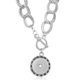 Vocheng Snap Button Round Pendant Necklace 18mm Charms 10pcs/lot