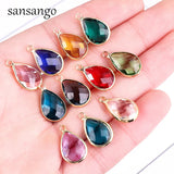 10pcs Water Drop Crystal Charms Pendants for Jewelry Making