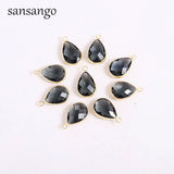10pcs Water Drop Crystal Charms Pendants for Jewelry Making