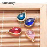 10pcs Water Drop Crystal Charms Pendants for Jewelry Making