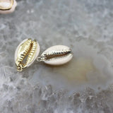 10pcs Cowrie Shell Charms, Gold/Silver Plated Beach Shell Pendants