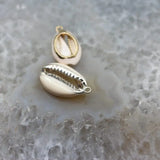 10pcs Cowrie Shell Charms, Gold/Silver Plated Beach Shell Pendants