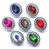 10pcs 18mm Mixed Birthstone Snap Buttons for Bracelet Bangle