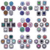 10pcs 18mm Mixed Birthstone Snap Buttons for Bracelet Bangle