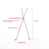 10pcs Stainless Steel Slider Chain for DIY Bracelets