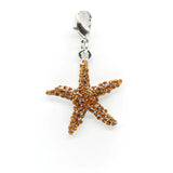 10pcs Alloy Starfish Pendants Charms Lobster Clasp for Bracelet Jewelry
