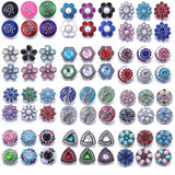 10pcs Mix Fish 18mm Snap Jewelry Rhinestone Buttons for Bracelet Charms
