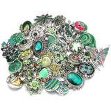 10pcs Flower Rhinestone Metal Snap Buttons for Leather Bracelet Bangle