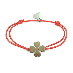 10pcs/lot Wish Card Bracelet Clover Charm Adjustable Cord Bracelet