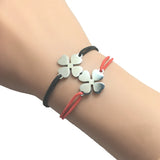 10pcs/lot Wish Card Bracelet Clover Charm Adjustable Cord Bracelet