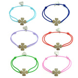 10pcs/lot Wish Card Bracelet Clover Charm Adjustable Cord Bracelet