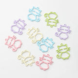 10pcs Spray Paint Cartoon Cat UV Resin Charms DIY Jewelry Making